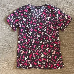 Breast cancer awareness scrub top!